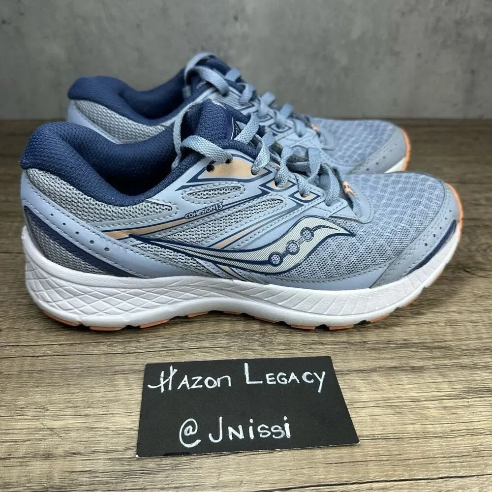 Saucony‎ Cohesion 13~Women’s~Blue Mist/Melon Running Shoes Sneakers~Size 7